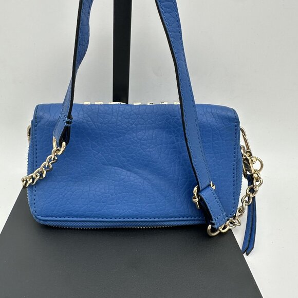 Juicy Couture Blue Leather Crossbody Wallet With Chain Strap - Picture 4 of 7